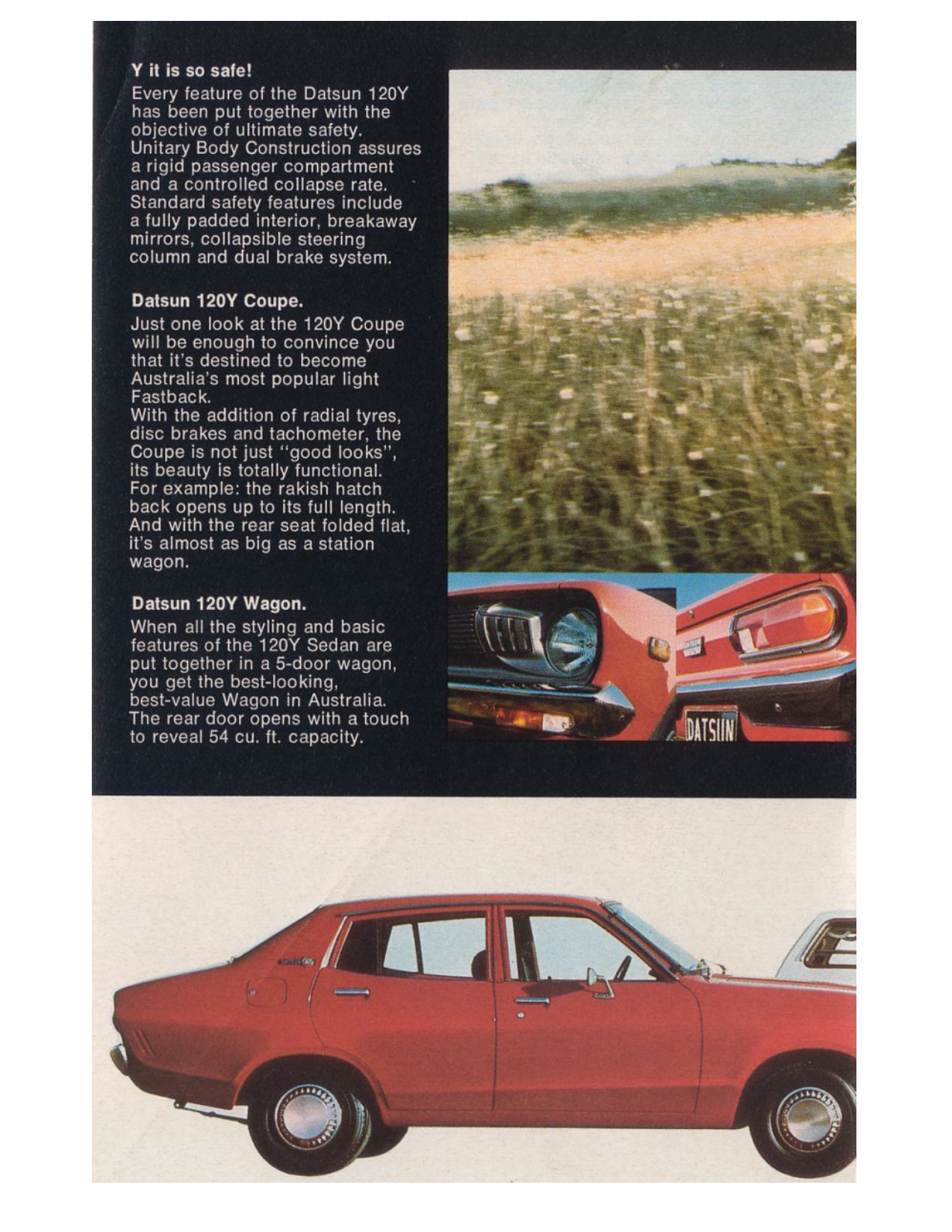 1974 Datsun 120Y Brochure Page 2
